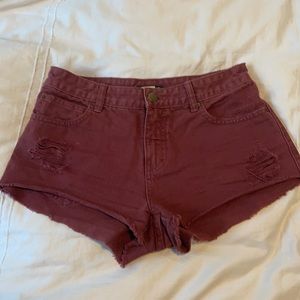 Maroon Billabong shorts